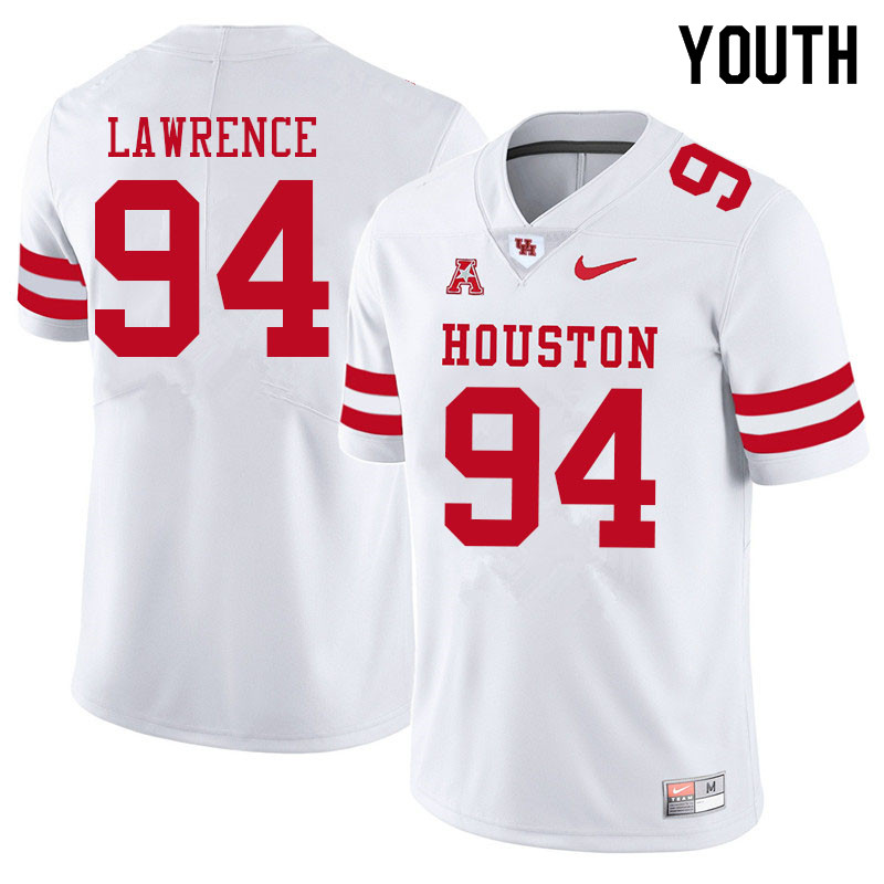 Youth #94 Garfield Lawrence Houston Cougars College Football Jerseys Sale-White - Click Image to Close